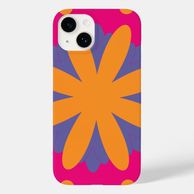bunte Blumenkreisformen Case-Mate iPhone 14 Hülle (Rückseite)