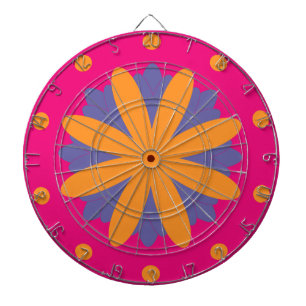 bunte Blumenkreisformen Dartscheibe