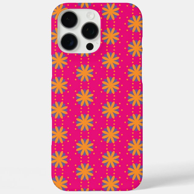 bunte Blumenkreisformen iPhone 16 Pro Max Hülle (Rückseite)