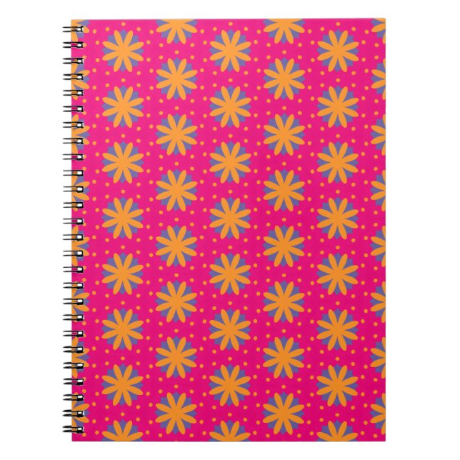 bunte Blumenkreisformen Notizblock (Vorderseite)