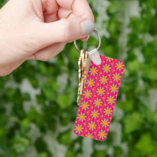 bunte Blumenkreisformen Schlüsselanhänger