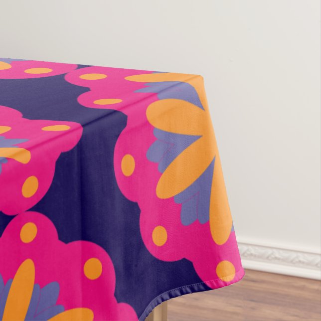 bunte Blumenkreisformen Tischdecke (Beispiel)