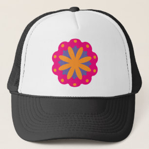 bunte Blumenkreisformen Truckerkappe