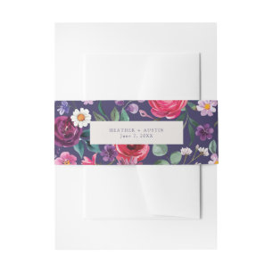 Bunte Blumenmuster Einladungsbanderole