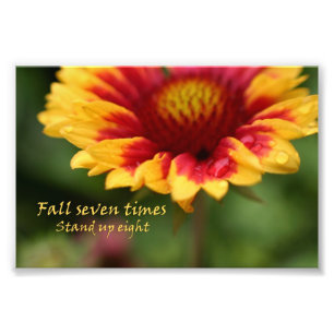 Bunte Blumenphotographie des Inspirational Zitats Fotodruck
