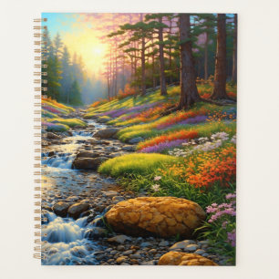 Bunte Blumenwald-Kunst Planer