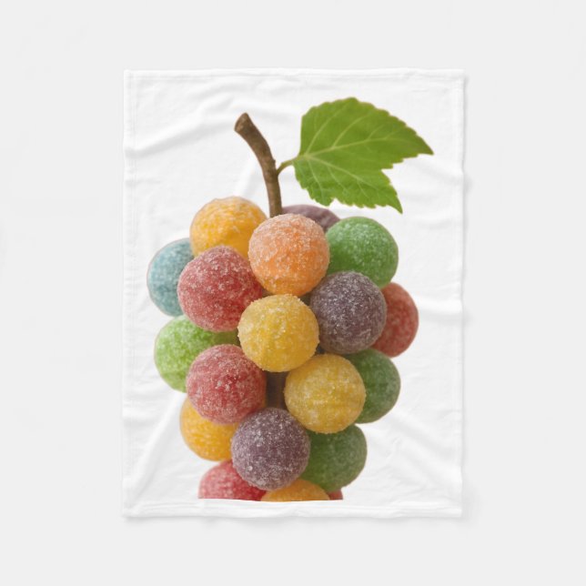 Bunte Bonbons Trauben Decke (Vorderseite)