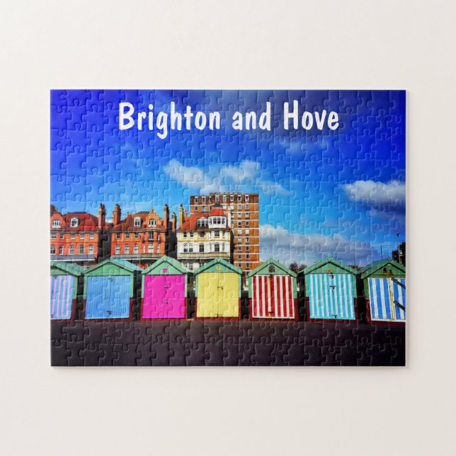 Bunte Brighton- und Hove Summer Beach Huts (Horizontal)