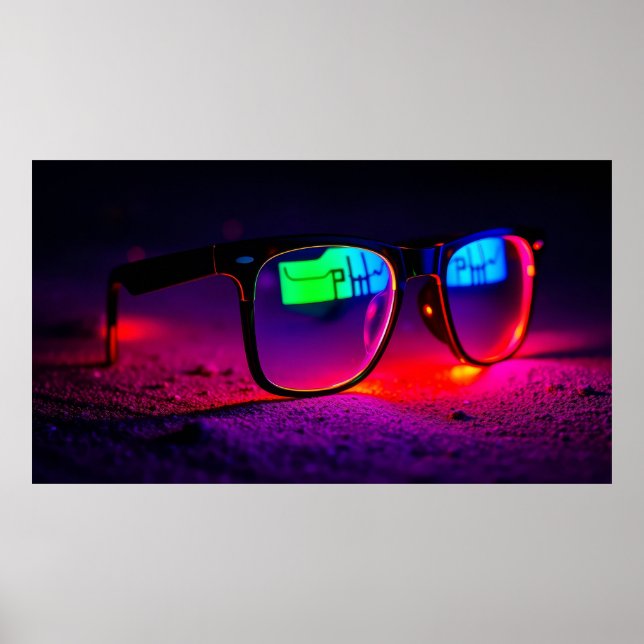 Bunte Brillen Poster (Vorne)