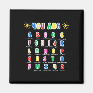 Bunte Buchstaben Sie Sind Alphabet Lernen Abcs Leh Magnet