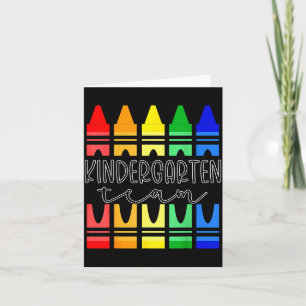 Bunte Buntstift-Kindergarten-Team-Shirt für Lehrer Karte