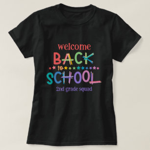 Bunte Buntstifte Sterne Willkommen zurück zur Schu T-Shirt