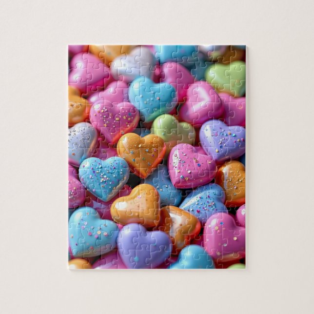 Bunte Candy Love Hearts (Vertikal)
