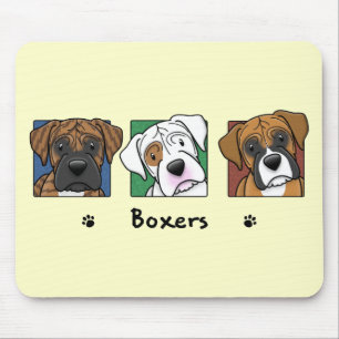 Bunte Cartoon-Boxer Mousepad