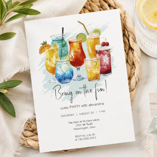 Bunte Cocktailparty Einladung