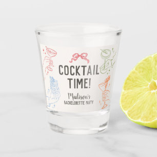Bunte Cocktailparty Retro-Junggesellinnenabschied  Schnapsglas