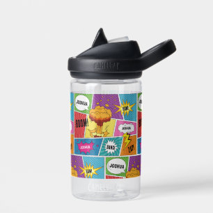 Bunte Comic-Personalisierte Namen Pop-Art Trinkflasche