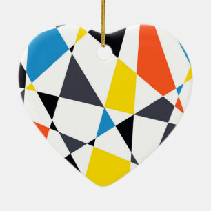 Bunte, coole, trendige, moderne geometrische Forme Keramik Ornament
