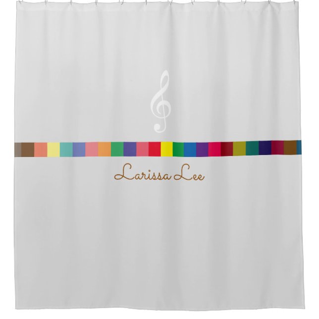 bunte, coole und personalisierte Musik inspiriert Duschvorhang (Vorderseite)