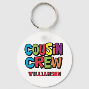 Bunte Cousin-Crew-Familientreffen Schlüsselanhänger