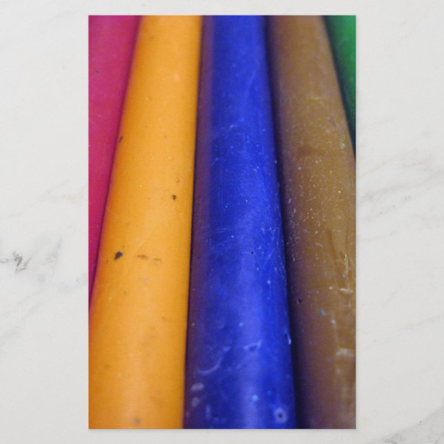 Bunte Crayons Briefpapier (Vorderseite)