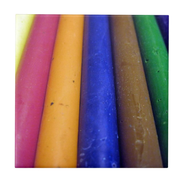 Bunte Crayons Fliese (Vorderseite)