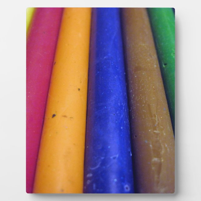 Bunte Crayons Fotoplatte (Vorderseite)