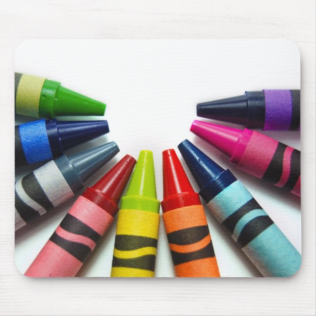 Bunte Crayons Mousepad (Vorne)
