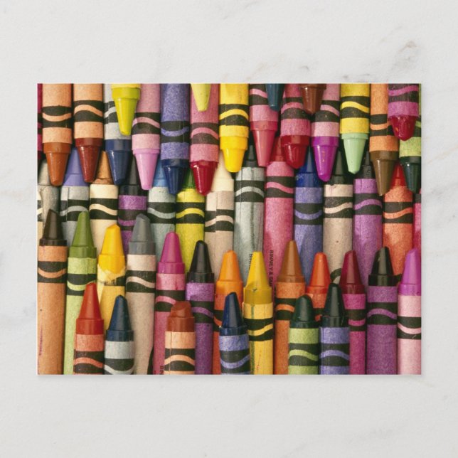 Bunte Crayons Postkarte (Vorderseite)