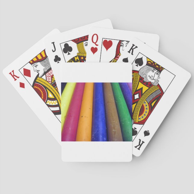 Bunte Crayons Spielkarten (Rückseite)