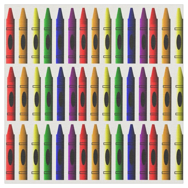 Bunte Crayons Stoff (Nahaufnahme)