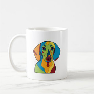 Bunte Dackel-Tasse Kaffeetasse