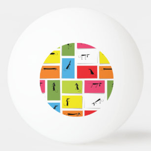 Bunte Dackeln Tischtennisball