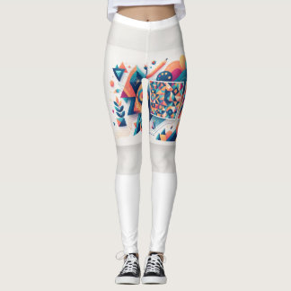Bunte Damen-Leggings mit abstraktem Muster Leggings