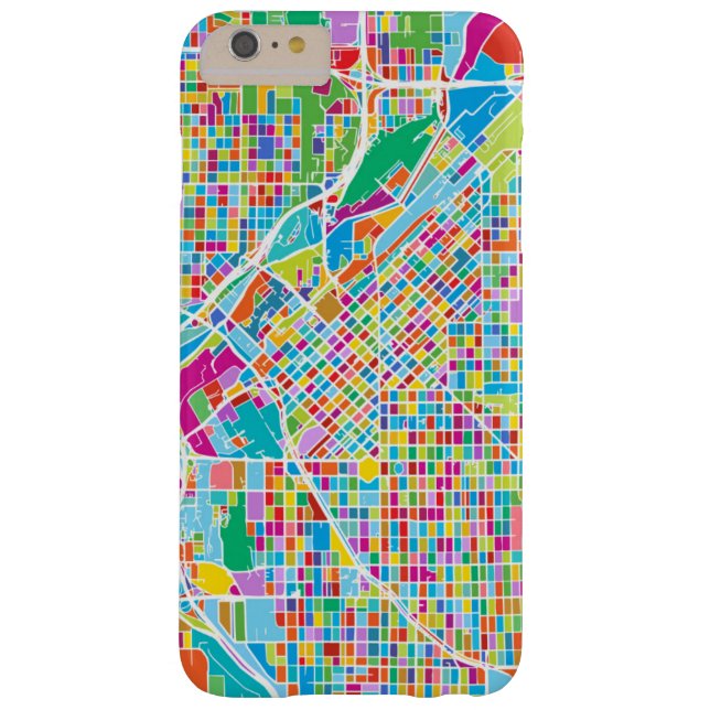 Bunte Denver-Karte Case-Mate iPhone Hülle (Rückseite)