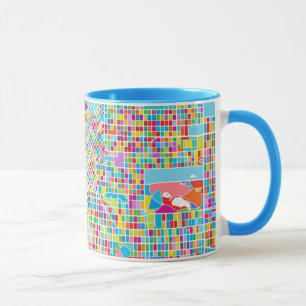 Bunte Denver-Karte Tasse