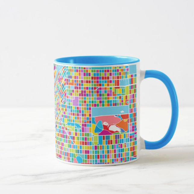 Bunte Denver-Karte Tasse (Rechts)