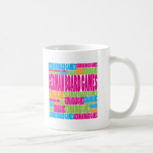 Bunte deutsche Brettspiele Kaffeetasse