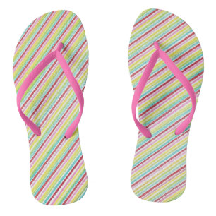 Bunte diagonale Nadelstreifen Gestreifte FlipFlops