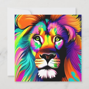Bunte digitale Löwen-Kunst