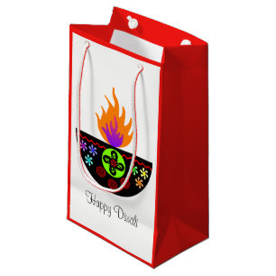 Bunte Diwali Lampe Diya Kleine Geschenktüte