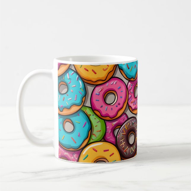 Bunte Donuts Kaffeetasse (Links)