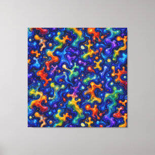 Bunte Doodle-Kunst Leinwanddruck