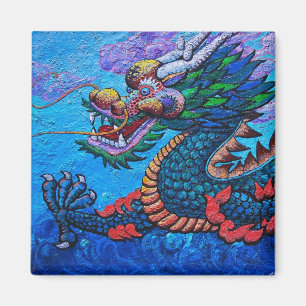 Bunte Drachefarbe des coolen orientalischen Magnet