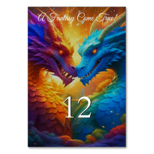 Bunte Drachen bei Hochzeiten in der Liebe Tischnummer