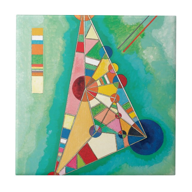 Bunte Dreiecke durch Wassily Kandinsky Fliese (Vorderseite)