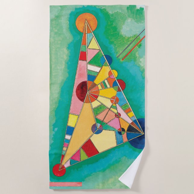 Bunte Dreiecke durch Wassily Kandinsky Strandtuch (Vorderseite)