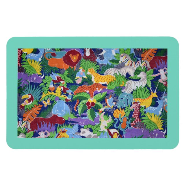 Bunte Dschungeltiere Magnet (Horizontal)