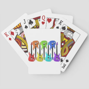 Bunte E-Gitarren-Spielkarten Spielkarten