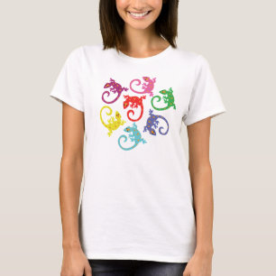 Bunte Eidechsen T-Shirt